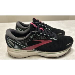 Brooks Ghost 14 Women's Shoes Size 8 B Running Black Pink Cushion Road Trainer